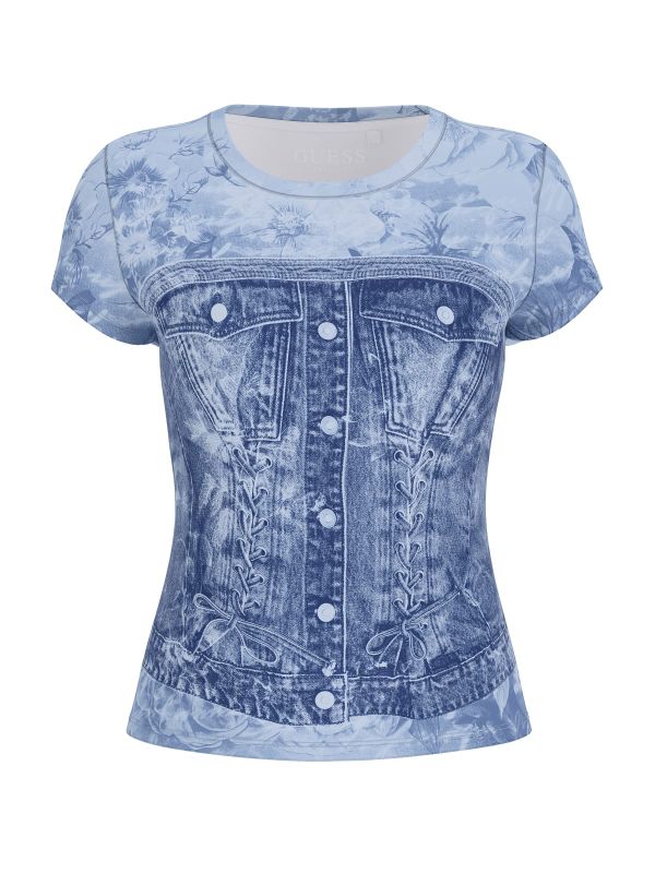 Camiseta Guess Estampado Vaquero