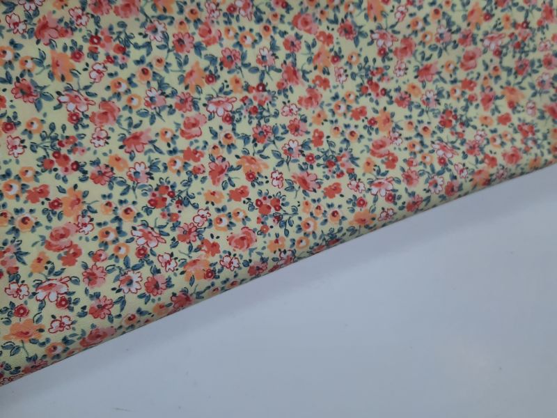 Popelin ESTAMPADO FONDO  BEIS LIBERTY CORAL