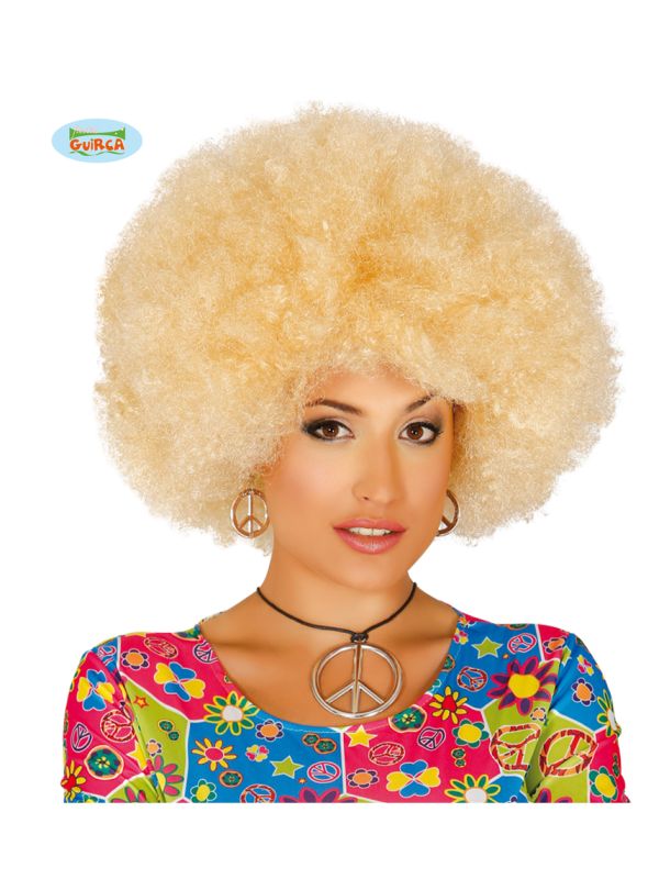 Peluca Afro Rubia
