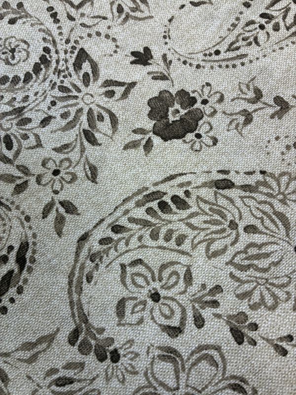 Loneta estampada CACHEMIR  MARRÓN 