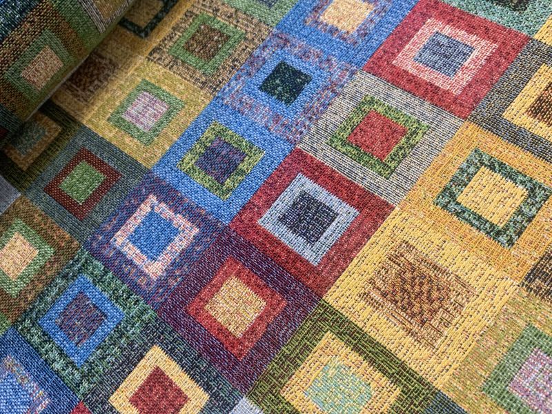 Tapiceria jacquard GOBELINO CUADRADO ABSTRACTO 