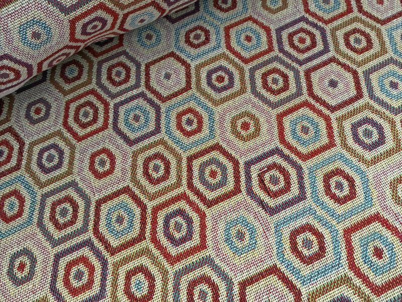 Tapiceria jacquard  GOBELINO  HEXÁGONO 