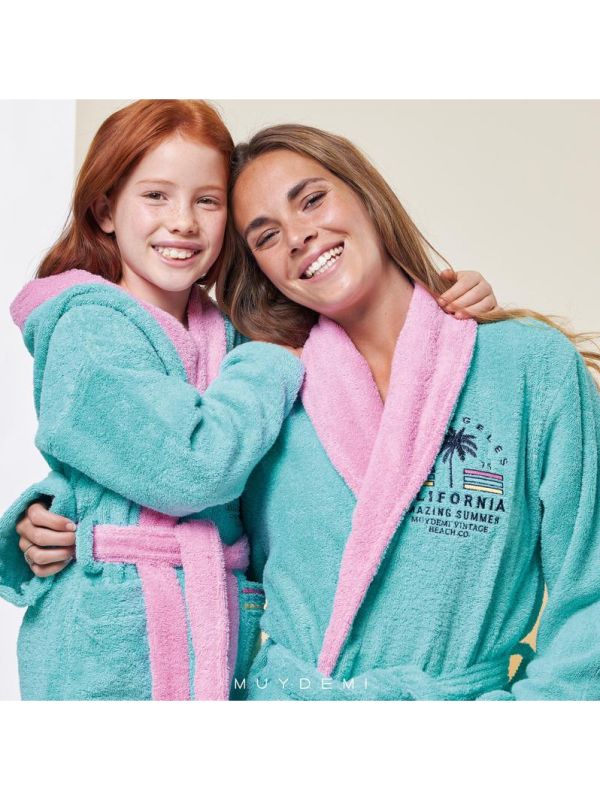 Albornoz niña verde California