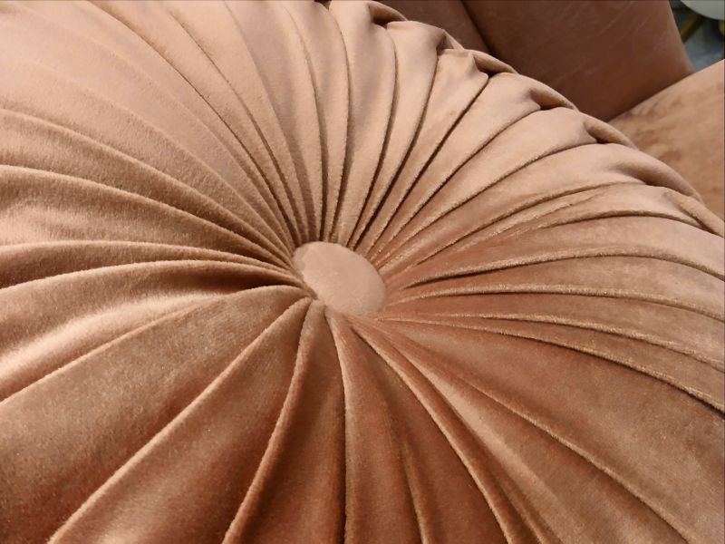 Cojín Redondo Rosa Empolvado