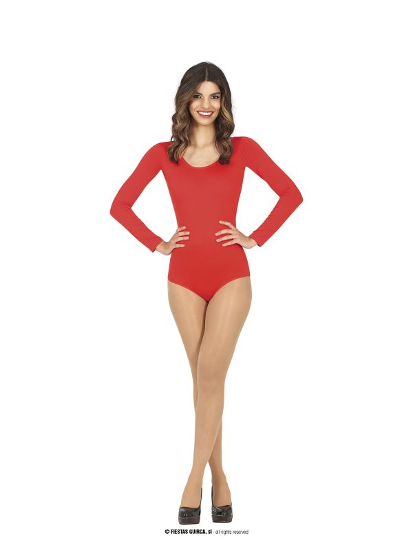 Maillot manga larga rojo