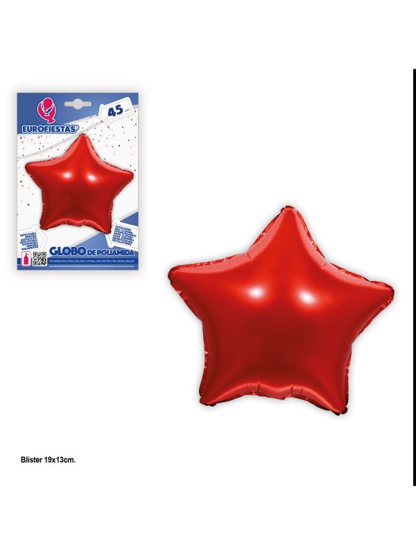 Globo estrella foil Roja