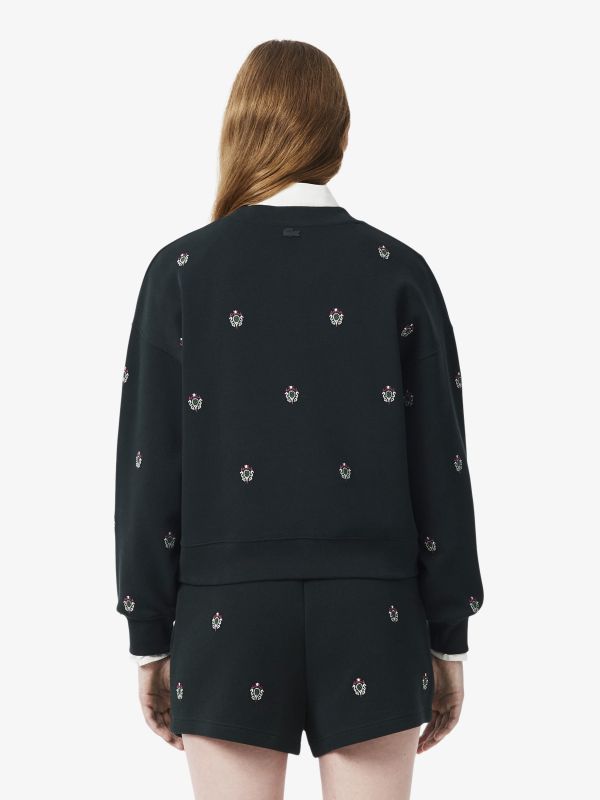  Sudadera Oversized de Piqué con Bordado de Lacoste