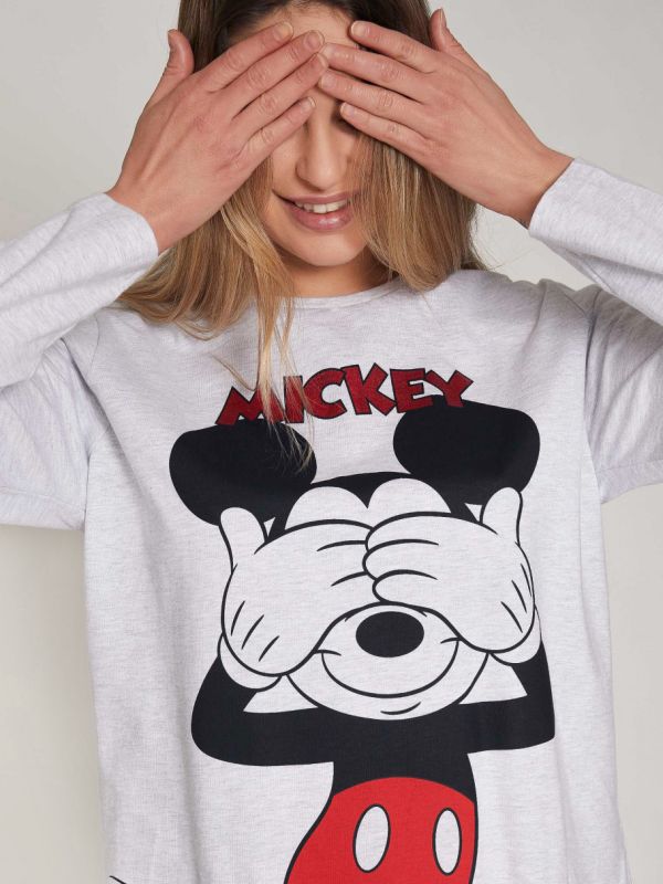 Pijama mujer Mickey Mouse gris