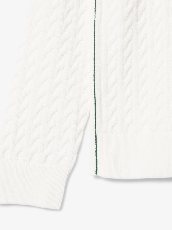 Lacoste Heritage: Cable Knit Blanc