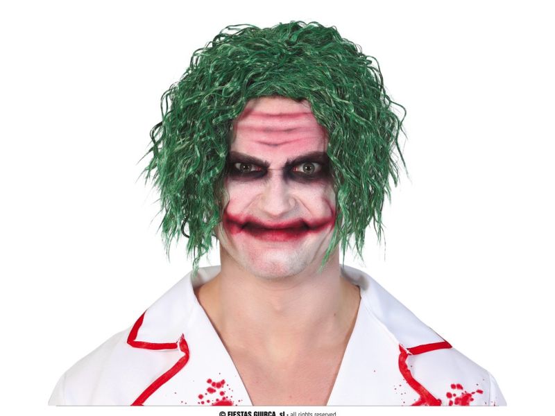 Peluca payaso verde