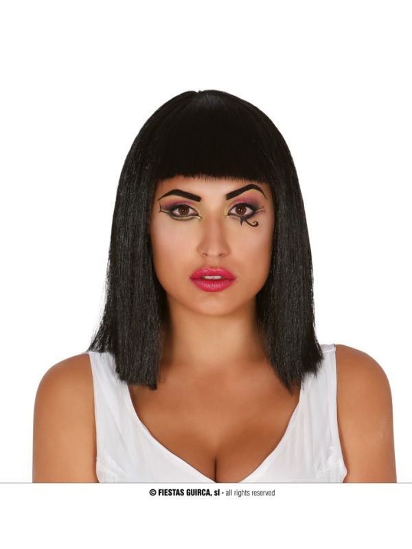 Peluca para disfraz de egipcia