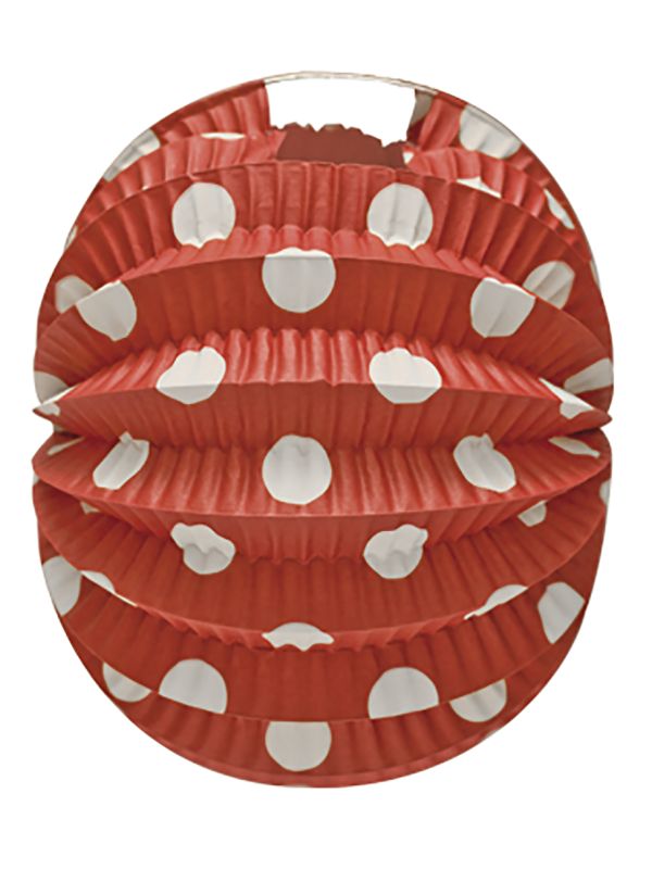 Bolsa de 12 faroles andaluz rojo lunar blanco