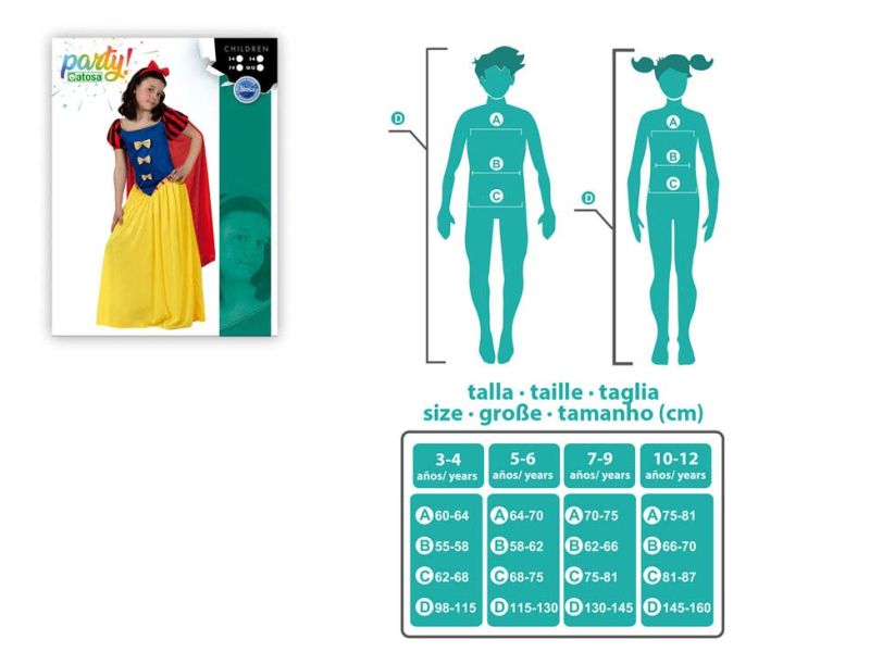 Disfraz de Blancanieves infantil