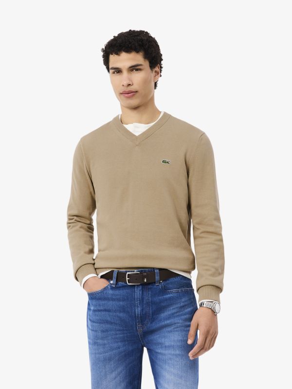 Lacoste V-Neck: Heritage Beige