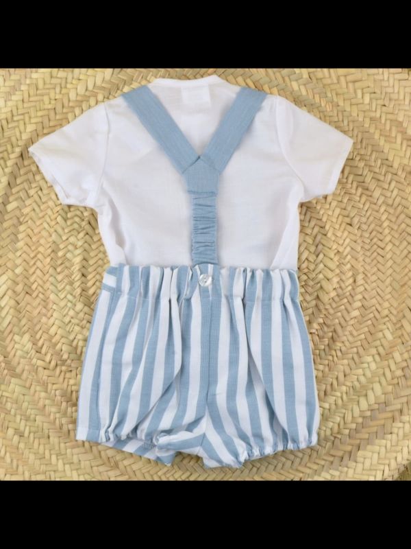 Conjunto bebe peto rayas bahía