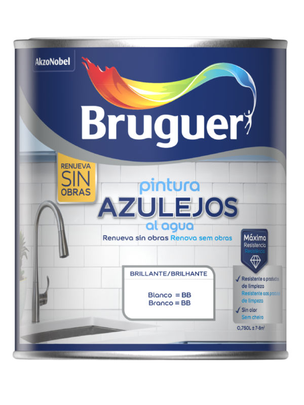 Pintura Azulejos Al Agua Brillante