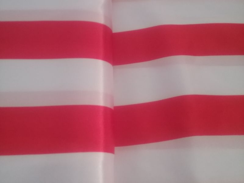 Raso rayas ROJAS Y BLANCAS