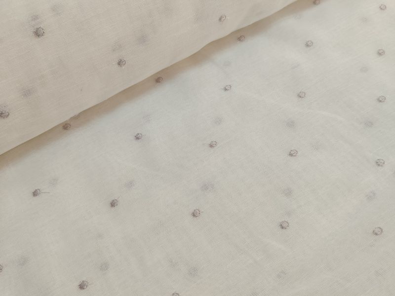 Visillo plumeti BORDADO GRIS