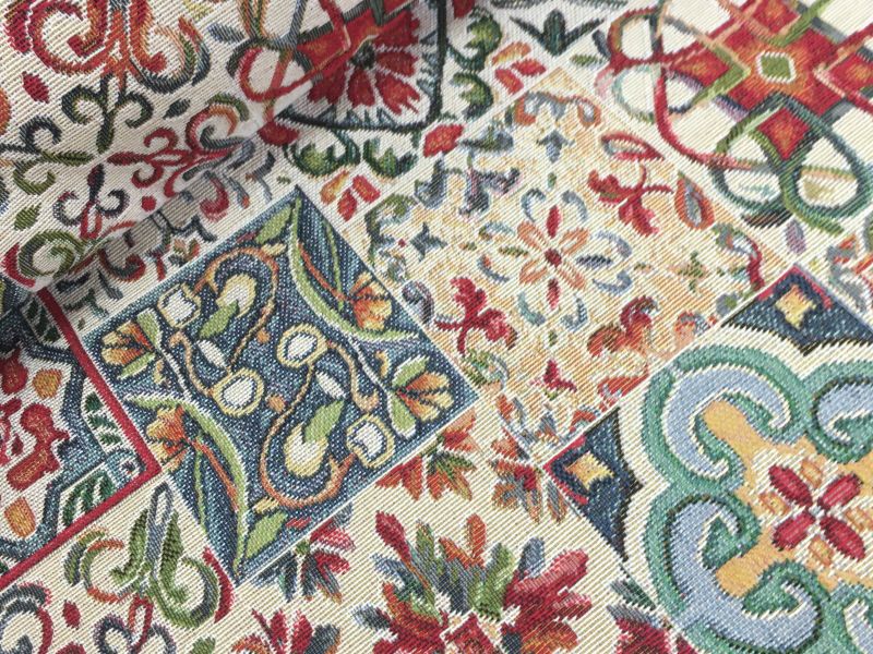 Tela Tapiceria jacquard GOBELINO GEOMÉTRICO 