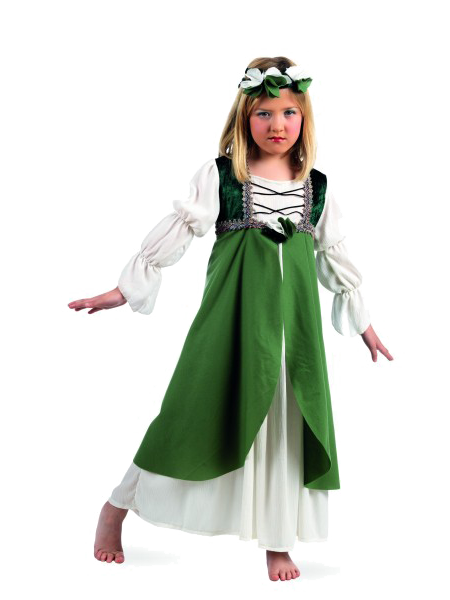 Disfraz de Clarisa Medieval Verde