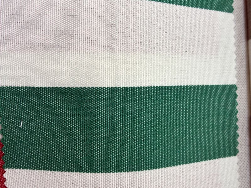 Tela de toldo TEFLÓN RAYAS BLANCAS  Y VERDE 