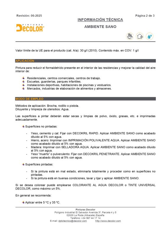 Decolor Ambiente Sano