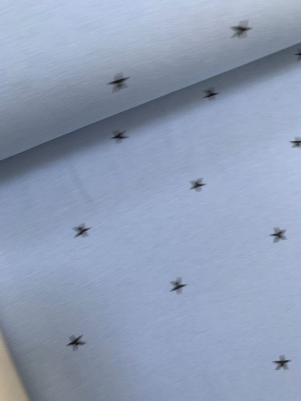 ALGODÓN DE CHÁNDAL CELESTE ESTRELLA GRIS