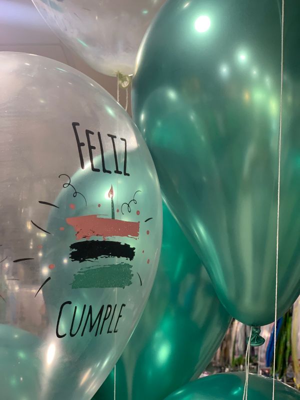 Globo Feliz Cumple Transparente
