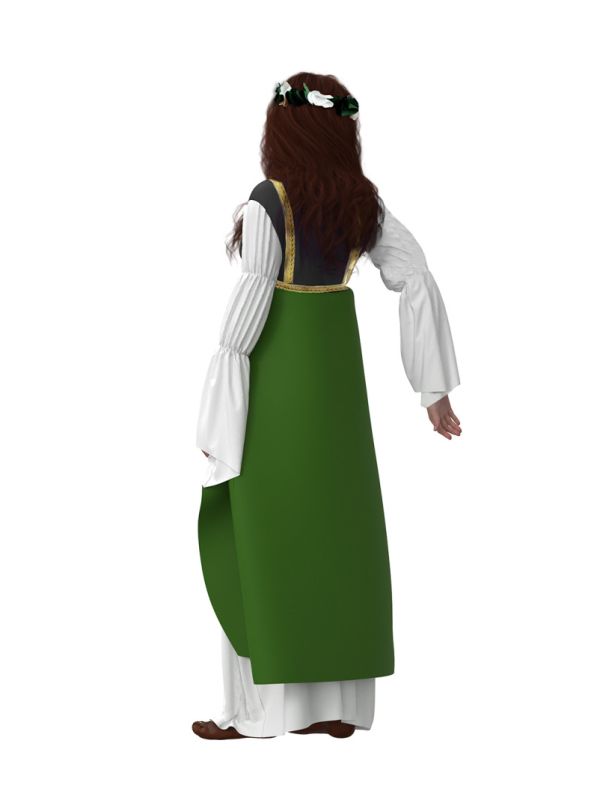 Disfraz de Dama medieval Verde
