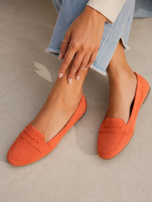 Mocasín Ante Naranja