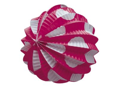 Farol andaluz fucsia con lunar blanco