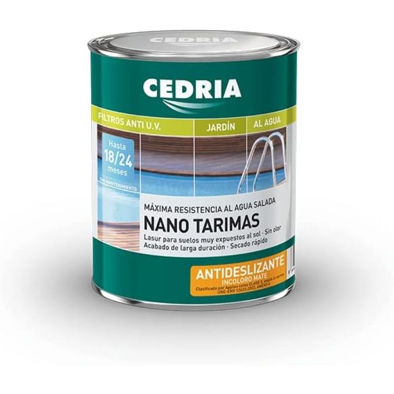 Cedria Nano Tarimas Antideslizante Mate Al Agua