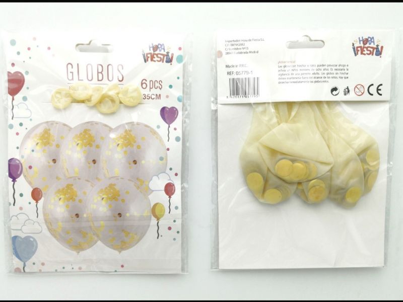 Globos Confeti Dorado