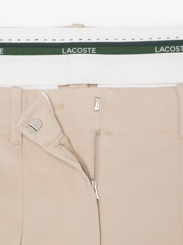 Pantalón Chino de Corte Amplio de Tela de Gabardina Elástica