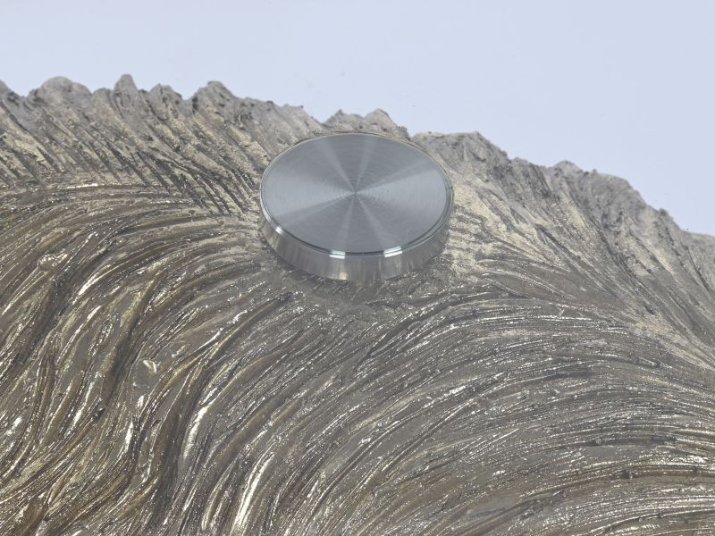 Mesa Avestruz Dorada con Cristal