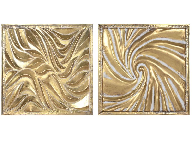 Energía Dorada en Relieve Metálico 