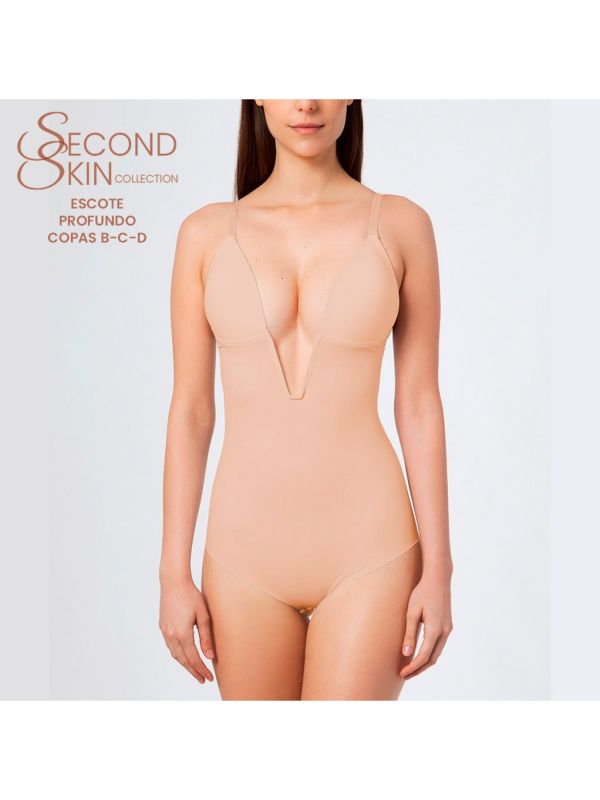 Body espalda baja y escote profundo Second Skin Ivette Bridal