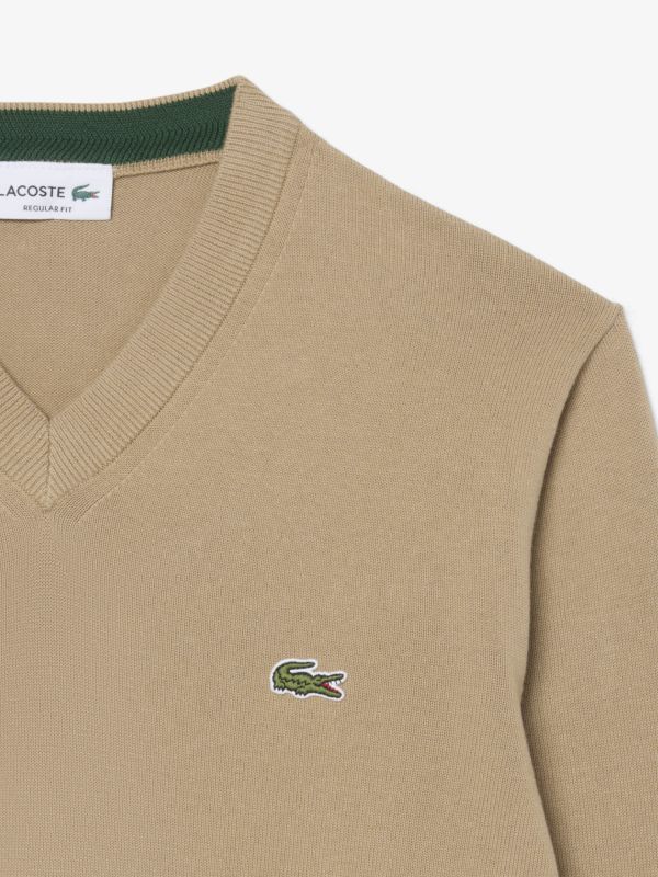 Lacoste V-Neck: Heritage Beige