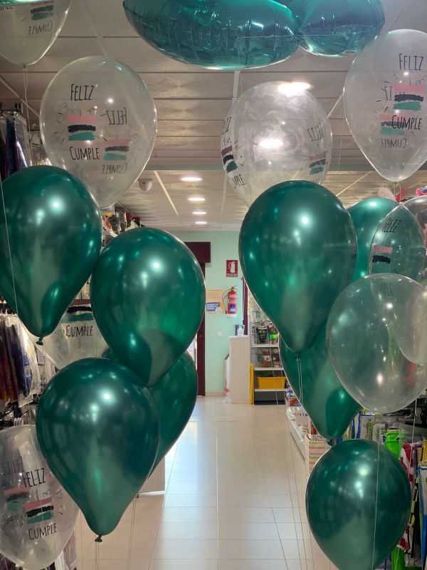 Globos verde metalizados