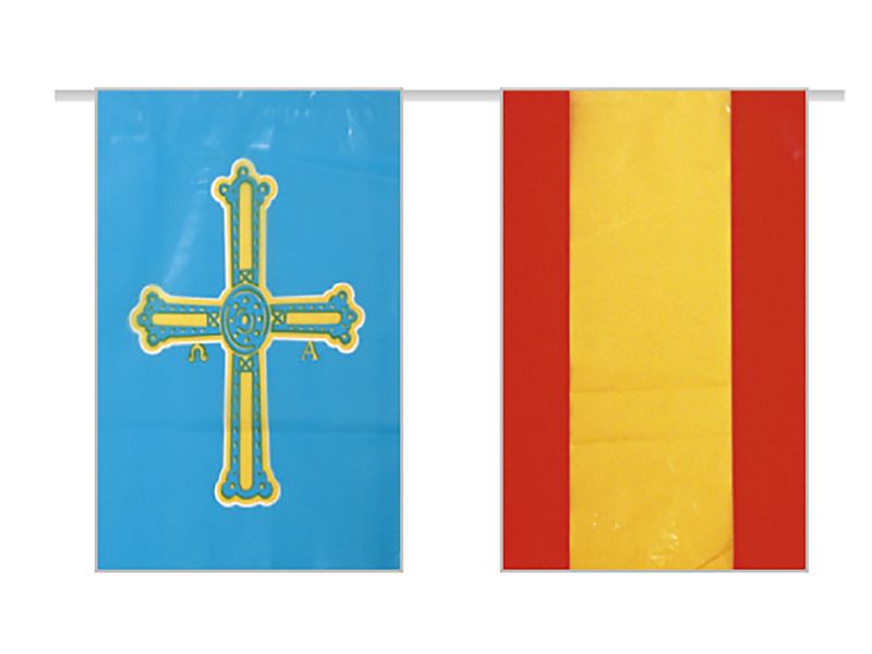 Bolsa de Bandera de España con Asturias