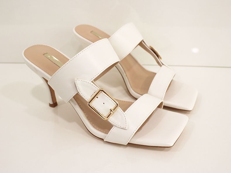 Sandalia Tacón 80s Blanco
