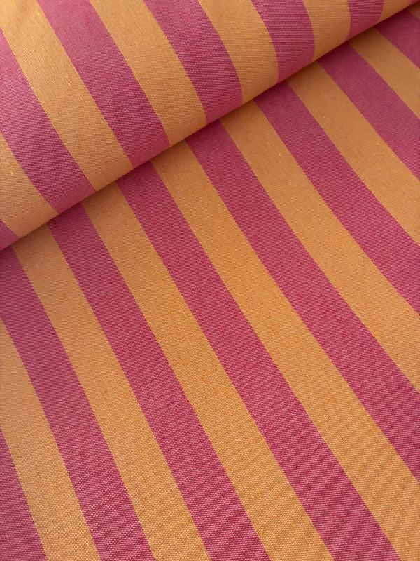 Loneta RAYA FUCSIA Y MOSTAZA DE 2,25cm de ancha
