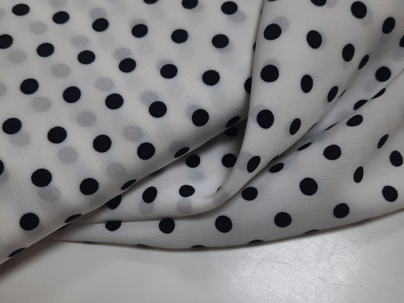 Seda lunares FONDO BLANCO LUNAR NEGRO