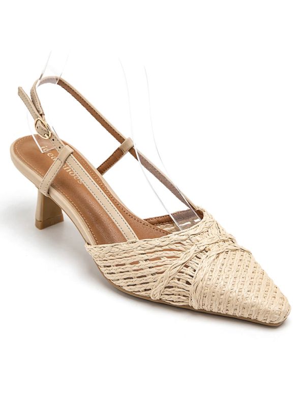 Zapato Puntera Rafia Beige