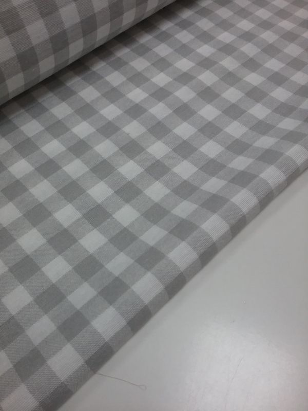 Loneta cuadro vichy  GRIS