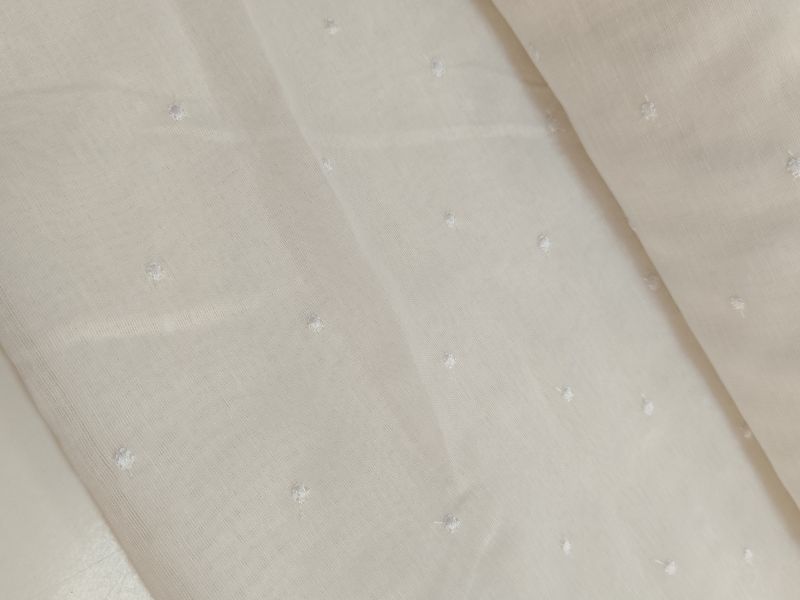 Visillo PLUMETI BORDADO  BLANCO 