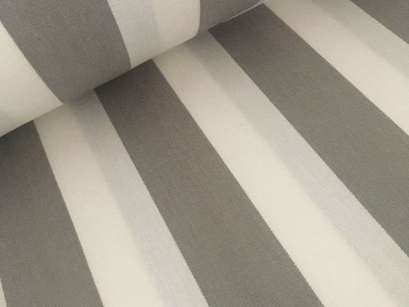 Tela de toldo TEFLON RAYAS GRIS CLARO Y BLANCO 