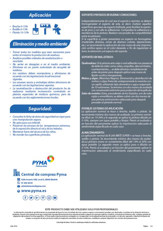 Pintura Plástica B-200 Mate Super Plus