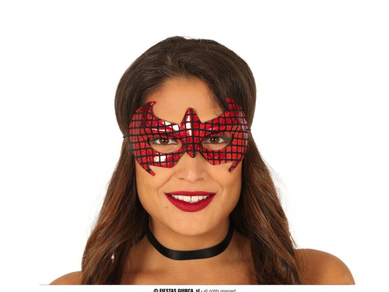 Antifaz superhéroe rojo