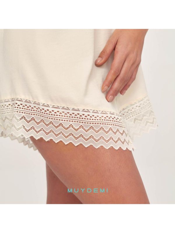 Camisón mujer satén beige